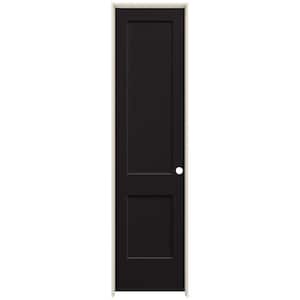 24 in. x 96 in. Monroe Black Painted Left-Hand Smooth Solid Core Molded Composite MDF Single Prehung Interior Door