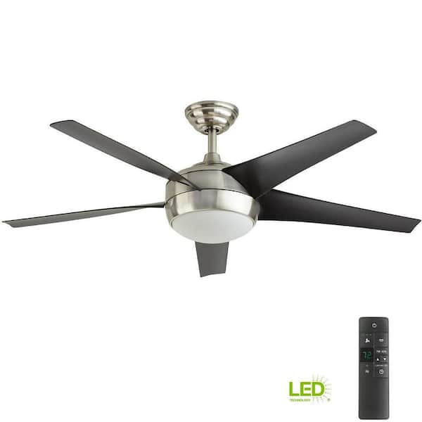Home Decorators Collection Windward Iv 52 In Indoor Led Brushed Nickel Ceiling Fan With Dimmable Light Kit Remote Control And Reversible Motor 26663 - Home Decorators Collection Light Kit