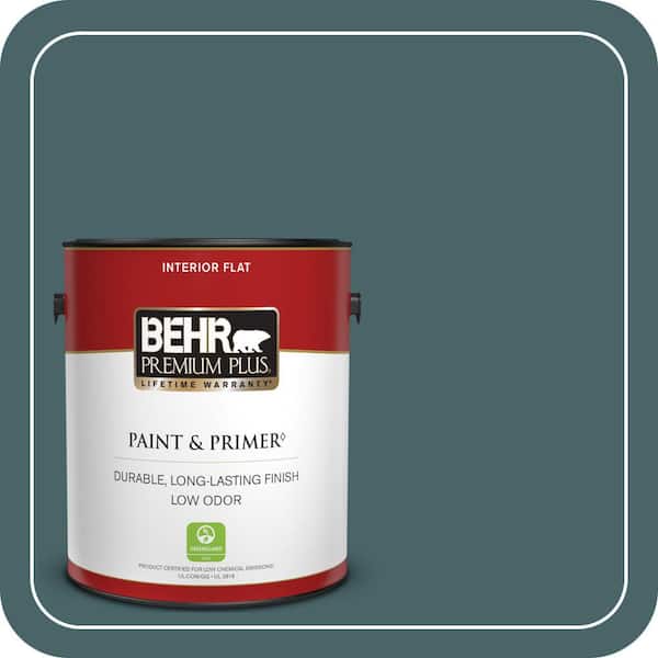 BEHR PREMIUM PLUS 1 gal. #MQ6-02 Walk Me Home Flat Low Odor Interior Paint & Primer
