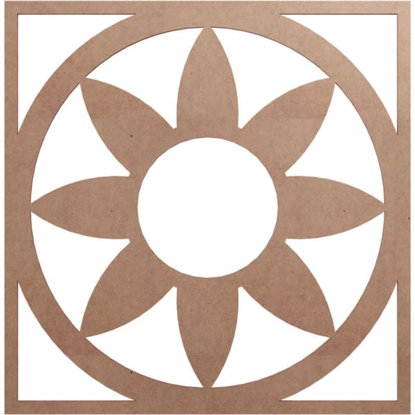 Ekena Millwork 0.375 in. x 7.625 in. x 22 in. Wood Medallion Moulding