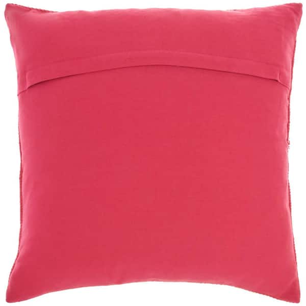 Set Of 2 Embroidered Decorative Pillows, Inserts & Covers, Accent Pillows,  Throw Pillows With Cushion Inserts Included 18X18 (Pink) 