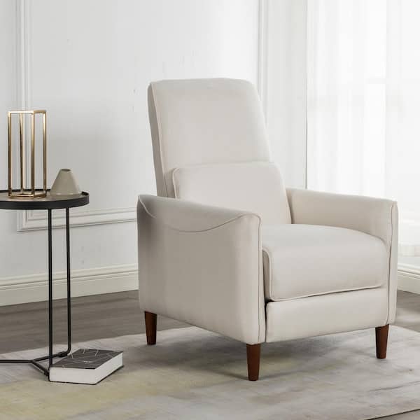 CHRISTOPHER KNIGHT HOME Verve Modern Upholstered Push Back Recliner with Lumbar Support, Beige