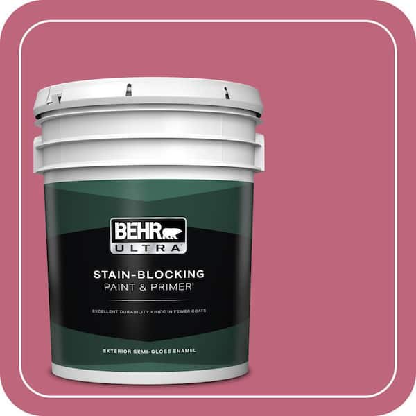BEHR ULTRA 5 gal. #120D-4 Mulberry Semi-Gloss Enamel Exterior Paint & Primer