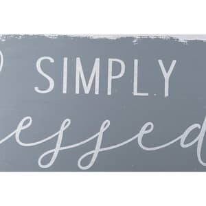 Simple Blessed Wood Wall Decorative Sign