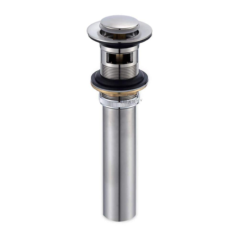 Luxier 1 1 2 In Brass Bathroom And Vessel Sink Push Pop Up Drain
