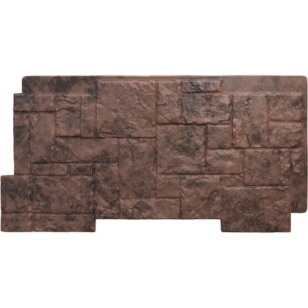 Ekena Millwork 49 in. x 24-1/2 in. Castle Rock Stacked Stone, StoneWall Faux Stone Siding Panel