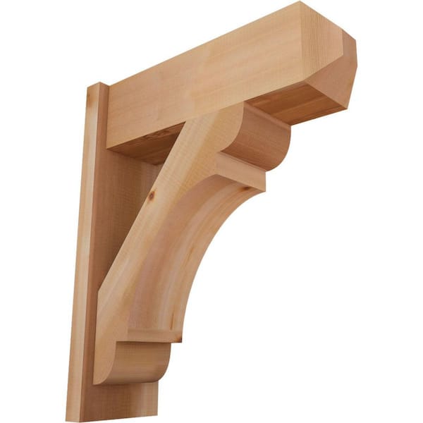 Ekena Millwork 8 in. x 26 in. x 22 in. Olympic Craftsman Smooth Western Red Cedar Outlooker