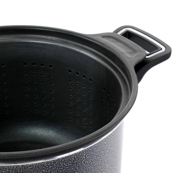 Oster Clairborne 6 qt. Round Aluminum Nonstick Dutch Oven in Charcoal Gray  with Glass Lid 985105875M - The Home Depot