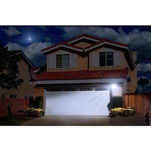 Single COB Black Outdoor Solar Motion Activated Security Flood Light with Integrated LED