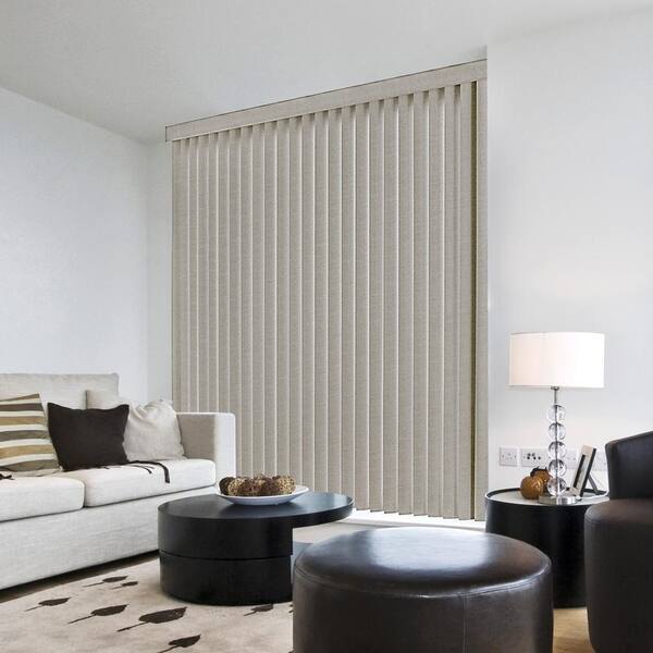 Home Decorators Collection Pearl Gray Cordless Textured Vertical Louvers (9 Pack) - 3.5 in. W x 69 in. L (Actual Size 3.5 in. W x 67.5 in. L )