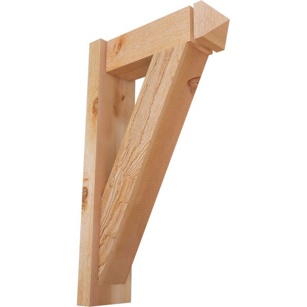 Ekena Millwork 6 in. x 30 in. x 18 in. Western Red Cedar Traditional Arts and Crafts Rough Sawn Outlooker