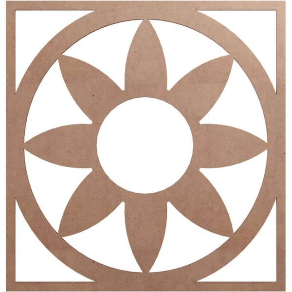 0.375 in. x 7 in. x 20 in. Wood Medallion Moulding