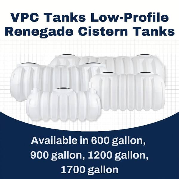 VPC 900 Gal. White Polyethylene Single Compartment Low-Profile