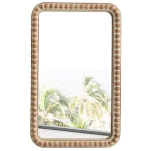 20 in. W x 31.5 in. H Distressed Rectangle Wood Brown Frame Accent Mirror