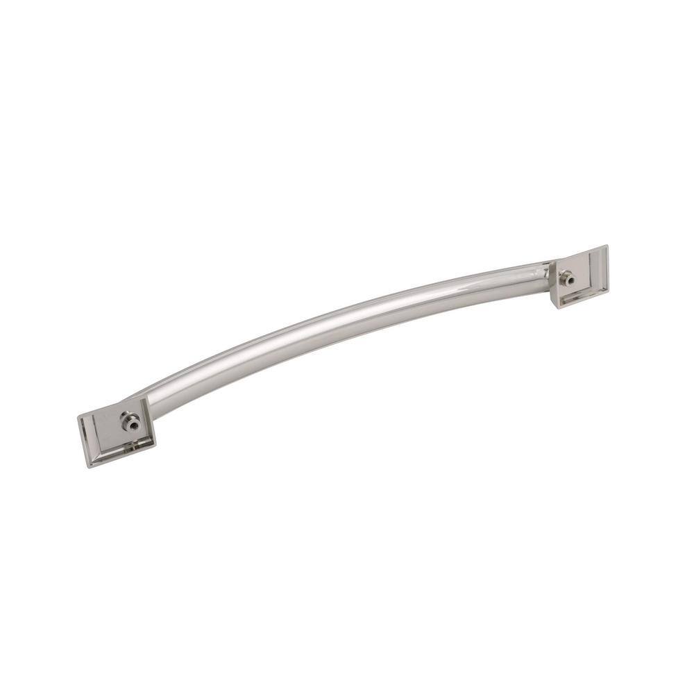 Polished Nickel Modern Appliance Pull with Mounting Hardware