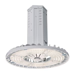 SS LED Series 134W 4000K White Integrated LED Dimmable White Round High Bay Light at 18000 Lumens 80 CRI