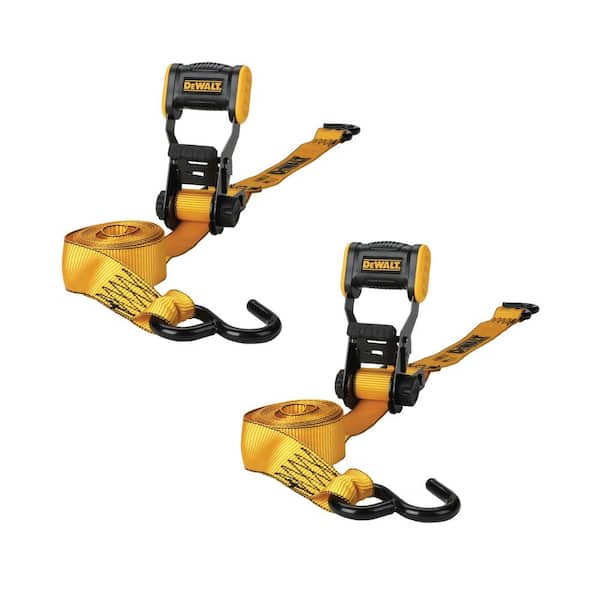 12 ft. x 1.25 in. Ratchet Tie Down Straps 1800 LB Break Strength (2-Pack)