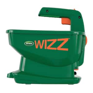 Wizz Spreader Holds up to 2,500 sq. ft. of Product, Handheld Spreader for Grass Seed, Fertilizer, Salt and Ice Melt