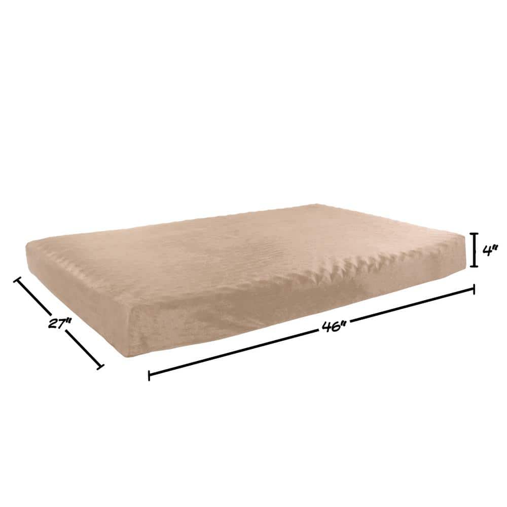 Extra Large Beige Orthopedic Memory Foam Dog Bed