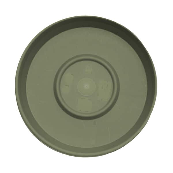 Terra 17 in. Living Green Plastic Planter Saucer Tray
