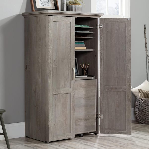 Craft storage armoire, $250. that stores an amazing amount of supplies
