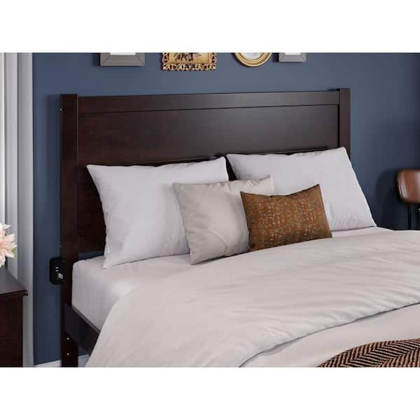 AFI NoHo Brown Queen Solid Wood Headboard With USB Charger AG9100141 ...