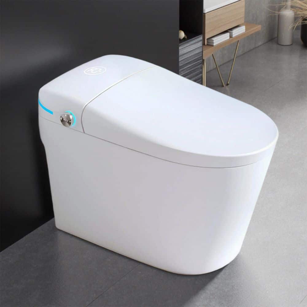 1.28 GPF Elongated Smart Toilet Bidet with Tank Built In with Heated Seat Warm Water Auto Open/Close Lid In White price history on PriceWatchPro