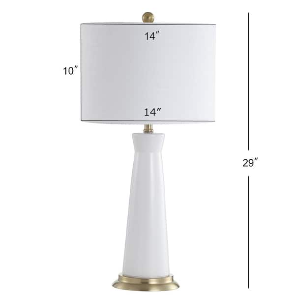 JONATHAN Y Hartley 29 in. Ceramic Column LED Table Lamp