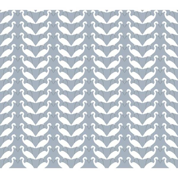 York Wallcoverings 45 sq ft Elegant Birds Blue Peel and Stick Non-woven Wallpaper