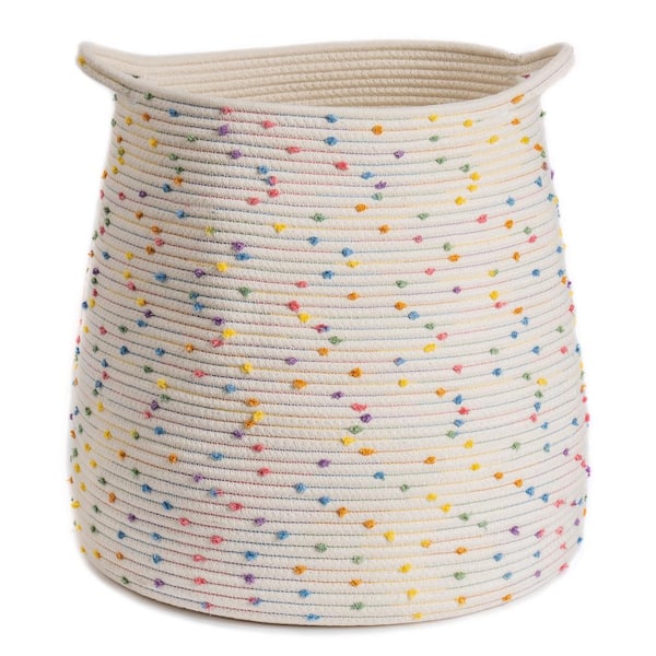 Unbranded Lanna Freestanding Laundry Basket with Folded And Carried in Colorful 1-Pack