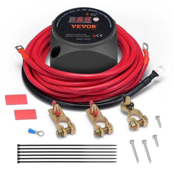 12V 140A Dual Battery Isolator Kit Smart Sensitive Relay For ATV Utv 4wd Rzr Rv Marine