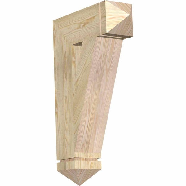 Ekena Millwork 6 in. x 32 in. x 20 in. Douglas Fir Traditional Arts and Crafts Rough Sawn Bracket