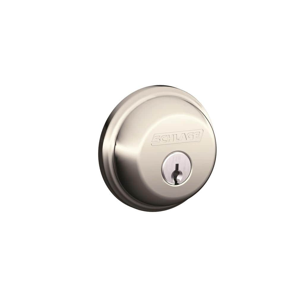 Schlage B60 Series Satin Nickel Single Cylinder Deadbolt Certified ...