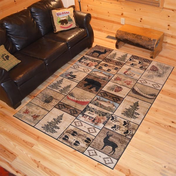 American Destination Multi-Colored 8 ft. x 10 ft. Polypropylene Area Rug