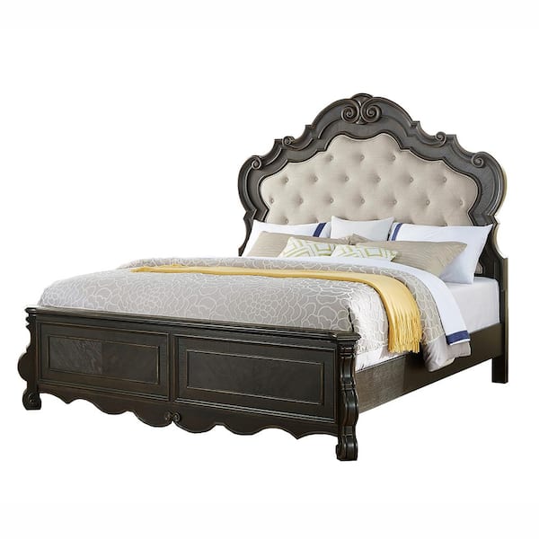 Rhapsody Beige King Panel Bed