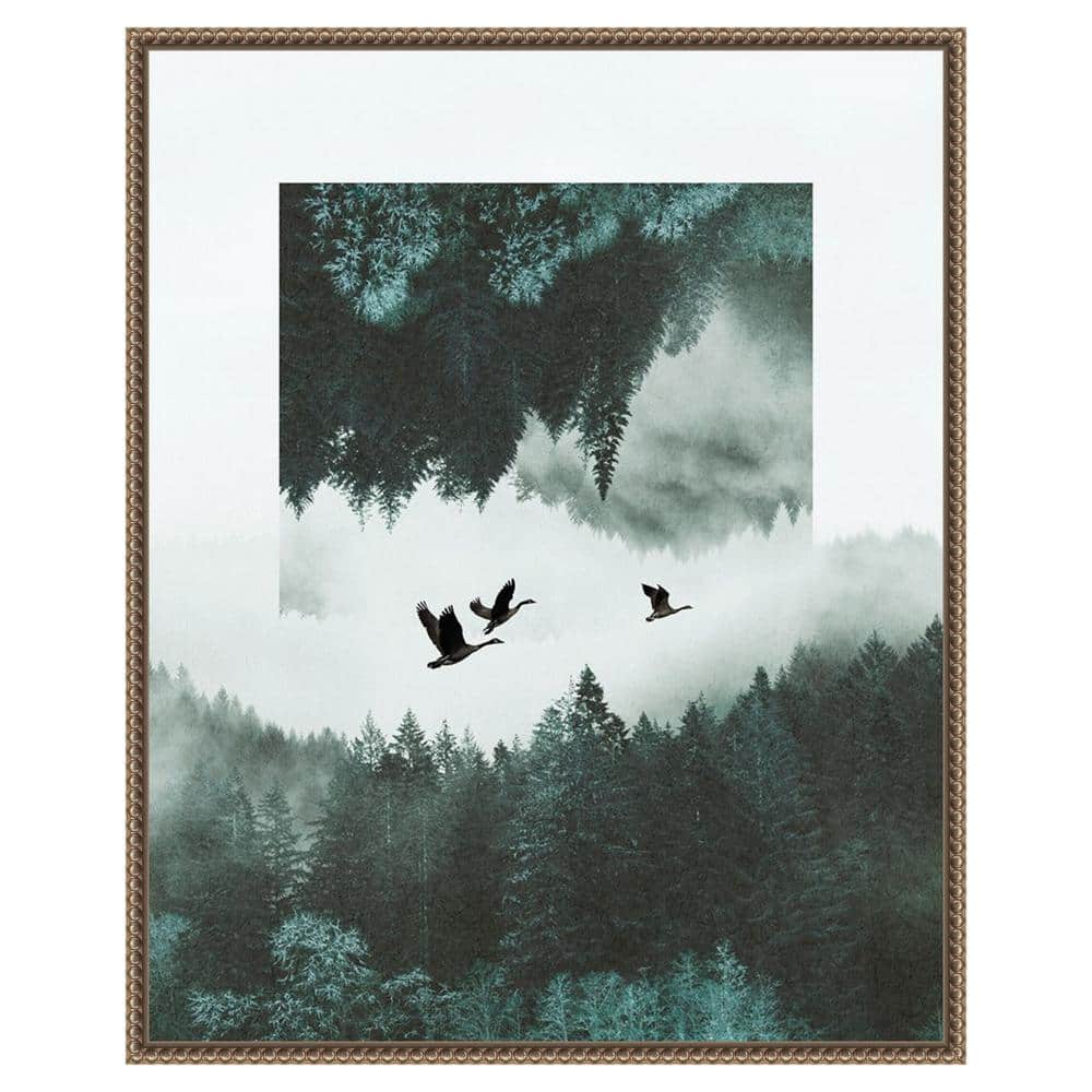 Misty Skein II Surreal Landscape Canvas Print with Bronze Frame
