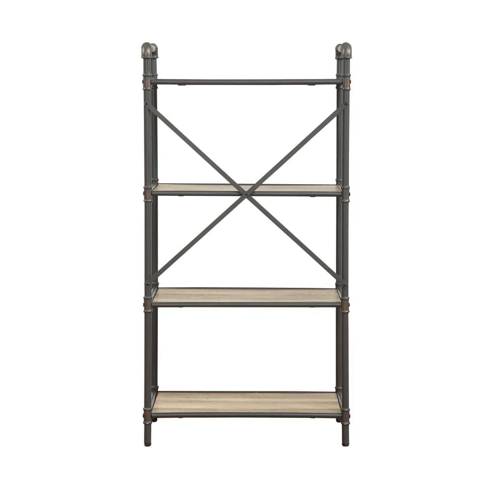 26 in. W x 14 in. D x 49 in. H Gray Wood Freestanding Linen Cabinet w/4-Shelves for Storage in Gray price history on PriceWatchPro