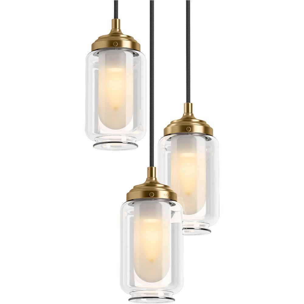 Artifacts Vintage Charm Polished Nickel & Glass Adjustable Pendant Light