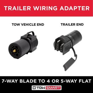 7-Way Blade to 4 or 5-Way Flat Trailer Light Wiring Adapter