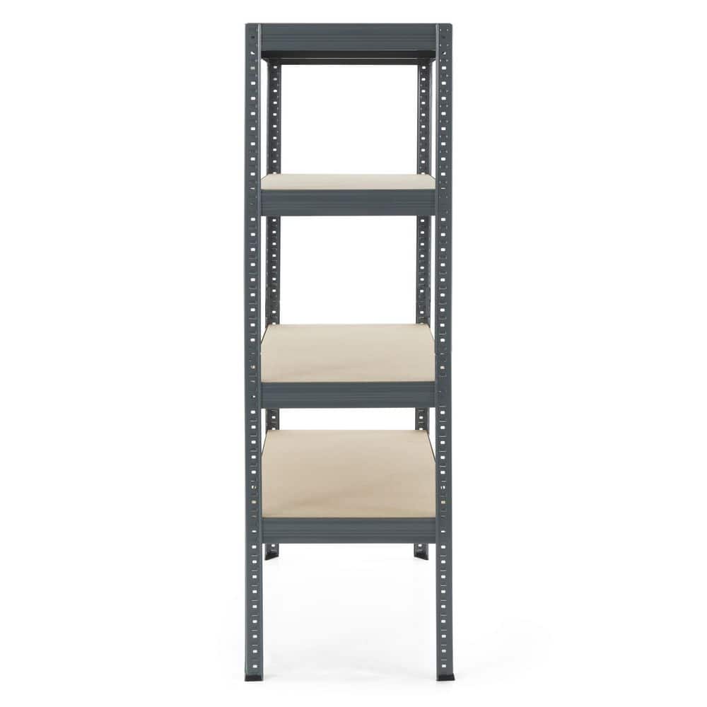 Gray 36x60" 4-Tier Adjustable Steel Storage Shelving Unit