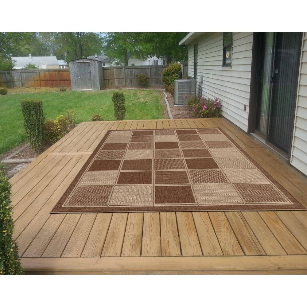 Ottomanson Jardin Collection Boxes Design 5x7 Non Shedding Indoor ...