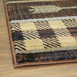 Lodge King Bear Down Antique 2 ft. x 4 ft. Lodge Area Rug