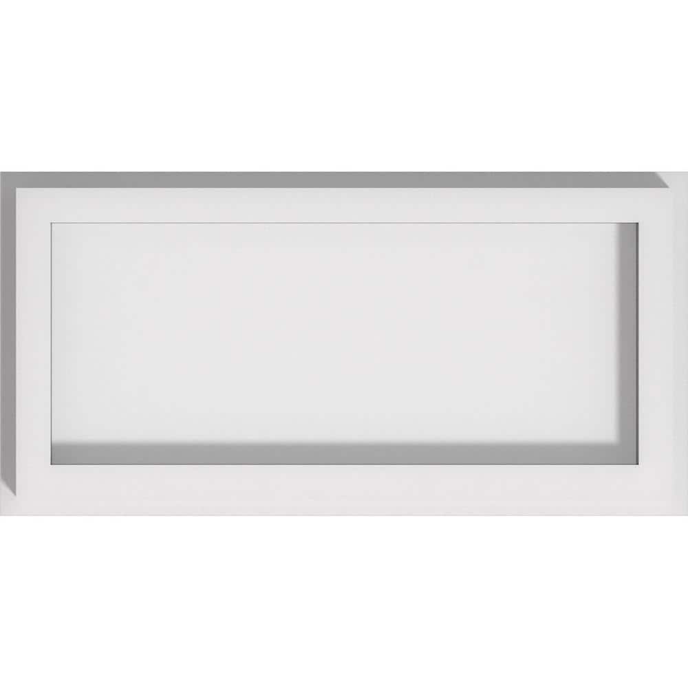 White Architectural Grade PVC Rectangle Ceiling Medallion, 10" x 5"