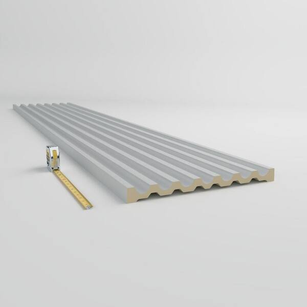 Ekena Millwork 1-1/2 in. x 17-3/4 in. x 94-1/2 in. Primed Polyurethane Reeded Casing