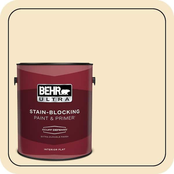 BEHR ULTRA 1 gal. #M320-2 Rice Wine Extra Durable Flat Interior Paint & Primer