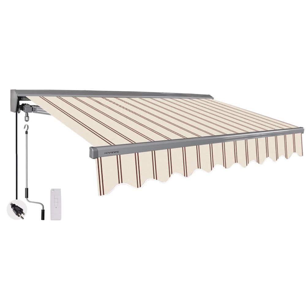 8 ft. Classic Series Semi-Cassette Electric w/ Remote Retractable Patio Awn