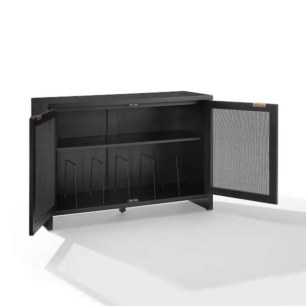 CROSLEY FURNITURE Kenji Black Record Storage Media Console CF1146