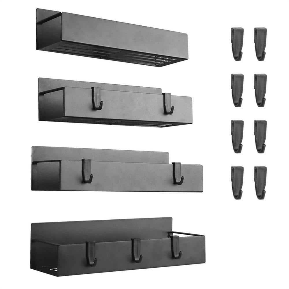 Aoibox 4Pcs Spice Rack Strong Seasoning Storage Shelf with 8