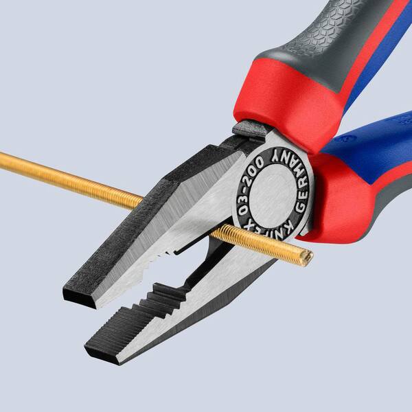 KNIPEX 8 in. Combination Pliers with Comfort Grip 03 02 200 - The