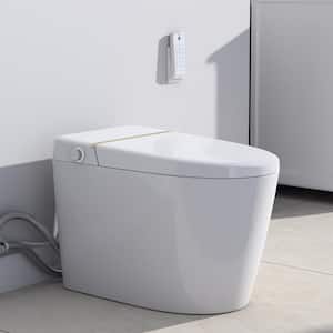 Elongated Bidet Toilet 1.27 GPF in White with Adjustable Sprayer Settings, Deodorizing, Soft Close
